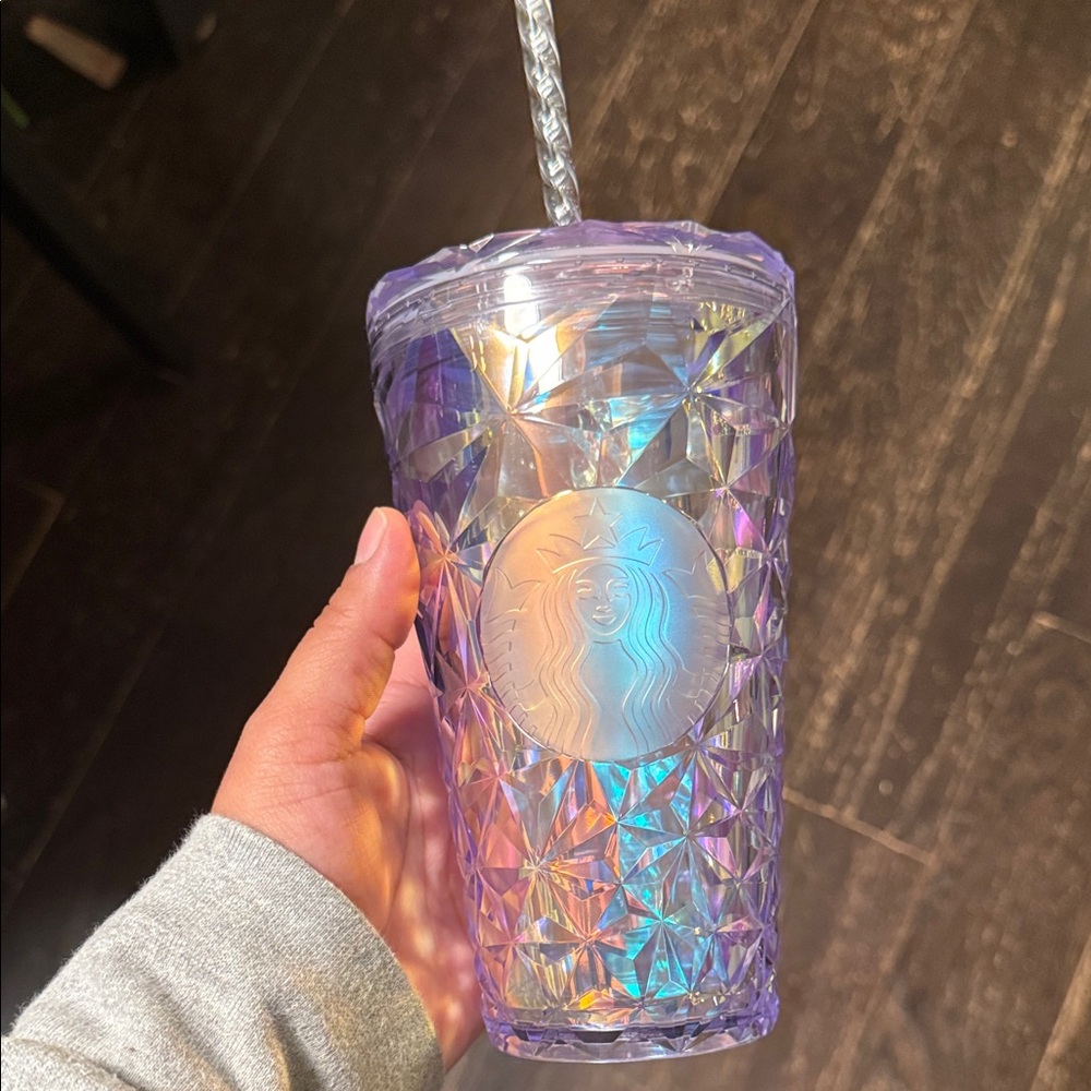 Preloved Grande Starbucks Holographic Purple Tumbler